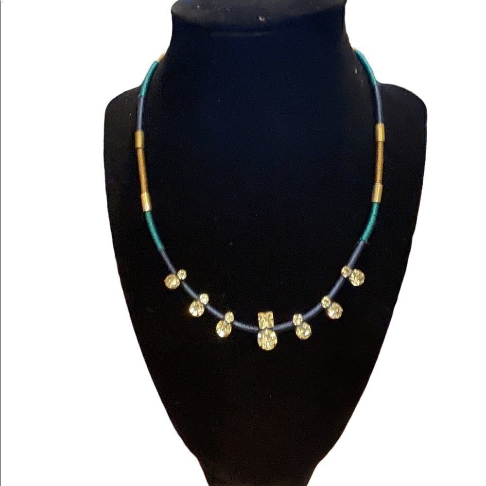 Loft rhinestone multi color thread closet Ceres wire necklace